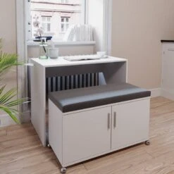 Bureau Flona Blanc & Banc Capitonné -Wenko Soldes Boutique 3d47ab9abec34b4cbe5e9e56c38abde0