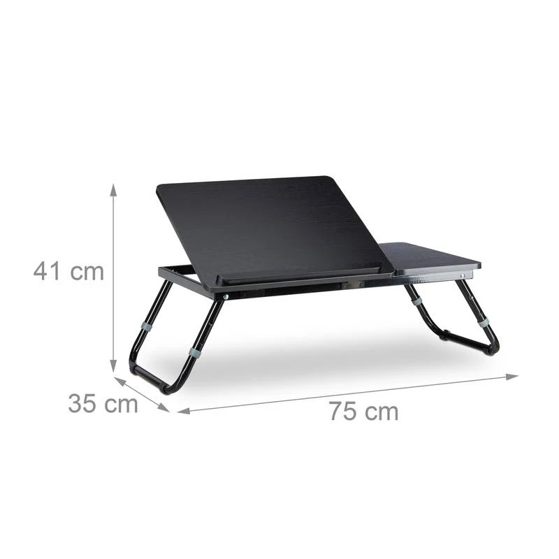 1x Table D'ordinateur Portable Noir 8 1x Table D'ordinateur Portable Noir – Image 8