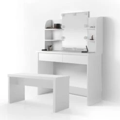 Coiffeuse Charlotte Noir, Banc & LED -Wenko Soldes Boutique 3e9ac572ccf34ac8907a67f5932773b5