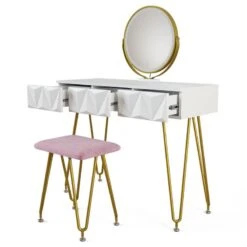 Coiffeuse Ruby Blanc & LED Et Tabouret -Wenko Soldes Boutique 3f50c9e40f3a4d44b4fb58dee899e15d