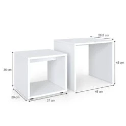 Table D'appoint Blanc Ensemble De 2 -Wenko Soldes Boutique 3fe39d5473ff4ec6a5617387d2bcf981