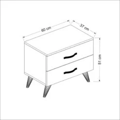 Table De Chevet Allerød à 2 Tiroirs -Wenko Soldes Boutique 411c39a3a8744c1d84b6209d7688bfeb