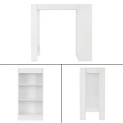 Table De Bar 110x50x103cm Blanc -Wenko Soldes Boutique 41da6bd436af4ae1a8b6abdc40f38025