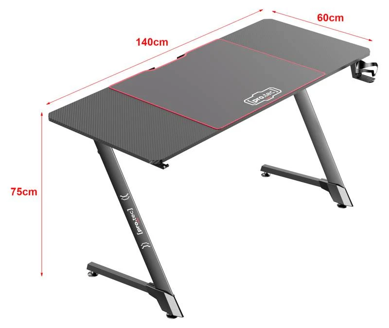 Pro-Tec Bureau Gaming Oakland Avec Support 7 Pro-Tec Bureau Gaming Oakland Avec Support – Image 7