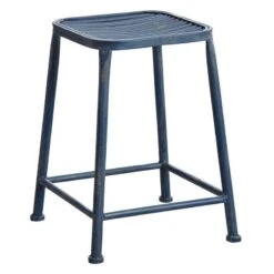 Tabouret Carré En Métal Gris -Wenko Soldes Boutique 44c19da72b68483ca7e6c8591c11e706
