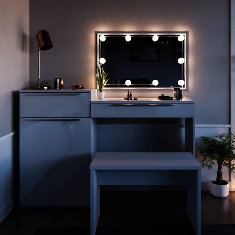 Coiffeuse Little Lilli Blanc & Banc 2 Coiffeuse Little Lilli Blanc & Banc – Image 2