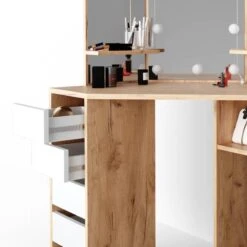 Coiffeuse Arielle Blanc/sonoma & LED -Wenko Soldes Boutique 4c7e6fc0ab35429c89222d068e97a1a7