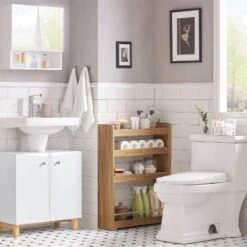 Étagère Roulettes NSR01-W -Wenko Soldes Boutique 4d0d1740f2724883acd9de178cebc386