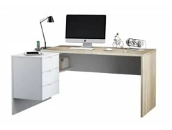 Bureau D'angle Bicolore L145 X P108 Cm -Wenko Soldes Boutique 4f4d4ef621e949e9bdac0ea3a66afe58