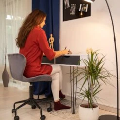 Bureau Blanc Tiroirs Noirs Scandinave -Wenko Soldes Boutique 51047004726349709b2f96421b701b0a