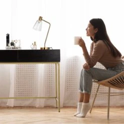 Table De Console Doré Noir -Wenko Soldes Boutique 51431fe0205b48d7b3f5586895e35e8e