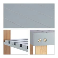 Banc à Chaussures Bambou Gris 2 Niveaux -Wenko Soldes Boutique 53fad00de0134978af7911468e8e529f