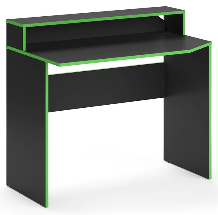 Bureau Ordinateur Kron 100cm Noir/vert 1 Bureau Ordinateur Kron 100cm Noir/vert