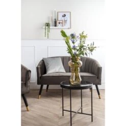 Leitmotiv Canapé 2 Places En Velours Ocre -Wenko Soldes Boutique 568e11ea3fec4491ac58916d34dfc184