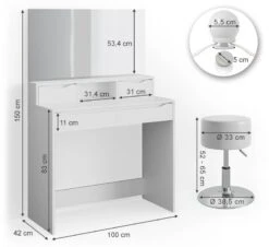 Coiffeuse Ruben Blanc & Tabouret Et LED 11 Coiffeuse Ruben Blanc & Tabouret Et LED -Wenko Soldes Boutique 5a375de736ed48ea962fed6f51615c67.cropped 28 98 930 851.processed