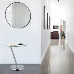 Table D’appoint Ronde En Verre Et Métal -Wenko Soldes Boutique 5b51a811d70a46cd96efcaf96fc6aa99