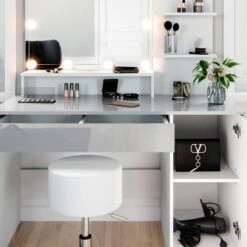 Coiffeuse Elisa Avec Tabouret Et LED 8 Coiffeuse Elisa Avec Tabouret Et LED -Wenko Soldes Boutique 5c46d1532f384faaa670601399911058