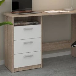 Bureau Meiko Sonoma/blanc -Wenko Soldes Boutique 5cda9452ec66442ca3b1a48614b8dad8