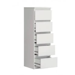 Chiffonnier 5 Tiroirs Blanc -Wenko Soldes Boutique 60be064b9cf145829ac999358a684e32
