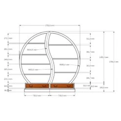 Yin Yang - Bibliothèque En Teck Massif -Wenko Soldes Boutique 6177f161d93e4c31b842415067d2c373