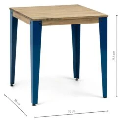 Table à Manger Lunds 59x59 Bleu-Vielli -Wenko Soldes Boutique 617e2a594d50416281ba8498f2aacdb2