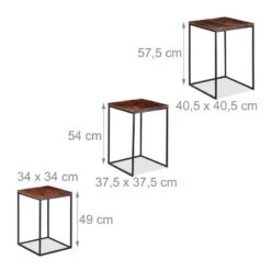 Tables Gigogne Carrées Jeu De 3 -Wenko Soldes Boutique 691739814e1f41648f403d24fed3112e