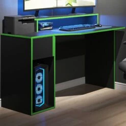 Bureau Ordinateur Kron Noir/vert Set 2 -Wenko Soldes Boutique 6f09107136b0409abbbe6e74696a60dd