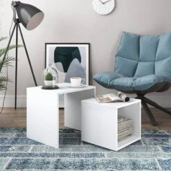 Table D'appoint Blanc Ensemble De 2 -Wenko Soldes Boutique 74735aa6bf144de1a7023587837dc1e4