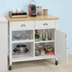 Desserte De Cuisine à Roulettes FKW62-WN -Wenko Soldes Boutique 790869ebbc10486bb01082f590138c7b