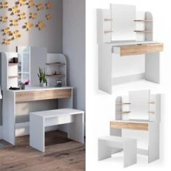 Coiffeuse Charlotte Blanc Avec Banc -Wenko Soldes Boutique 795adb71872244388f4585e271e90dd4