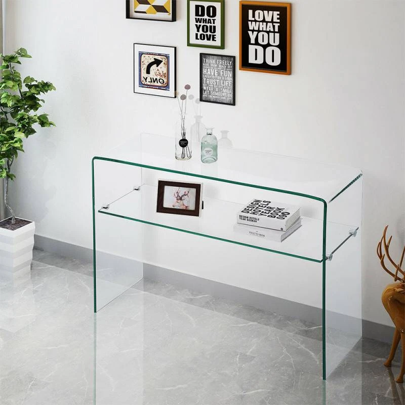 Console L125 Cm En Verre Trempé - ICE 2 Console L125 Cm En Verre Trempé - ICE – Image 2