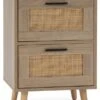 Table Chevet Dalia 2 Tiroirs Chêne