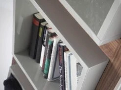 Étagère En Bois De Noyer Et Cubes Gris -Wenko Soldes Boutique 83a9e8d5b4cb43a9b6b2193580dda76c