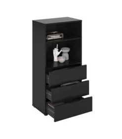 Commode 3 Tiroirs 2 Niches Dark -Wenko Soldes Boutique 851d9cb4d97f4b0a8bda0321a8a81fdf