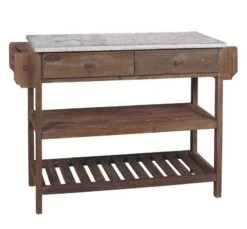 Console En Bois Et Zinc