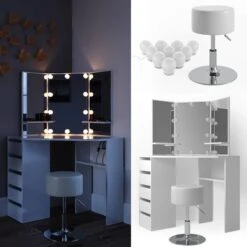 Coiffeuse D'angle Arielle Avec Tabouret -Wenko Soldes Boutique 884d26ef32964d0bb6141417bb08d9fa