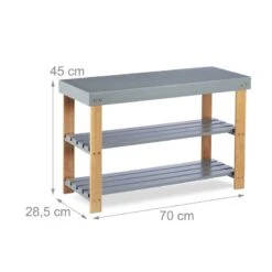 Banc à Chaussures Bambou Gris 2 Niveaux -Wenko Soldes Boutique 8c0d7ea0abcc47308b39d65327e639ee