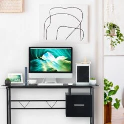 Bureau En Verre Avec Tiroir -Wenko Soldes Boutique 8c18047f17574b5dbfd18a4bc543001d