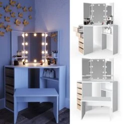 Coiffeuse D'angle Arielle (3 éléments) -Wenko Soldes Boutique 8d60e9418c204f26b7886891584ea879