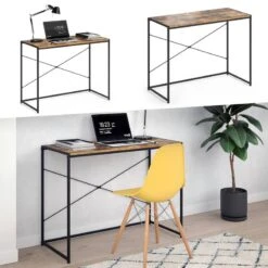 Bureau Fyrk Vieux Bois/noir -Wenko Soldes Boutique 8d9f26b35f8f427d97c8cde906cebbb8