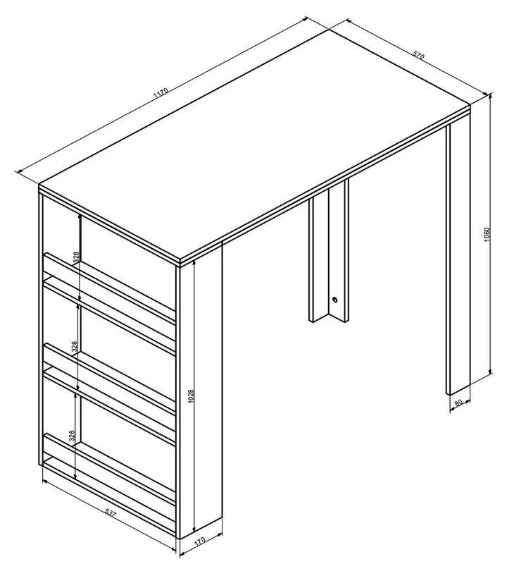 Table De Bar 117cm Blanche 6 Table De Bar 117cm Blanche – Image 6