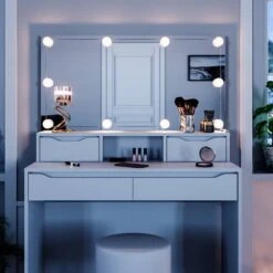 Coiffeuse Ruben Blanc & Tabouret Et LED 8 Coiffeuse Ruben Blanc & Tabouret Et LED -Wenko Soldes Boutique 8f5c19d62a89476bb60badf491818035