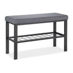 Banquette à Chaussures En Noir Et Gris -Wenko Soldes Boutique 92cdb6b730264b9e99c527e8f1d7df12
