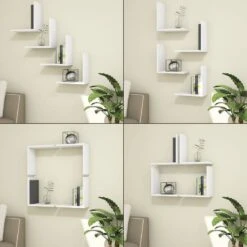 Lot De 4 étagères Murales Broby -Wenko Soldes Boutique 9664738edc6d46edaf4683fe241cd253
