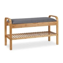 Banquette à Chaussures En Bambou
