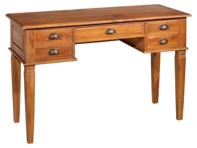 Bureau 5 Tiroirs En Teck 1 Bureau 5 Tiroirs En Teck