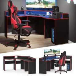 Bureau Ordinateur Kron Noir/rouge Set 1 -Wenko Soldes Boutique 9a6908b9478542059f5bdfc32cc32d76