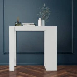 Table De Bar 110x50x103cm Blanc -Wenko Soldes Boutique 9e76e218939749f5832cfa88258f5049
