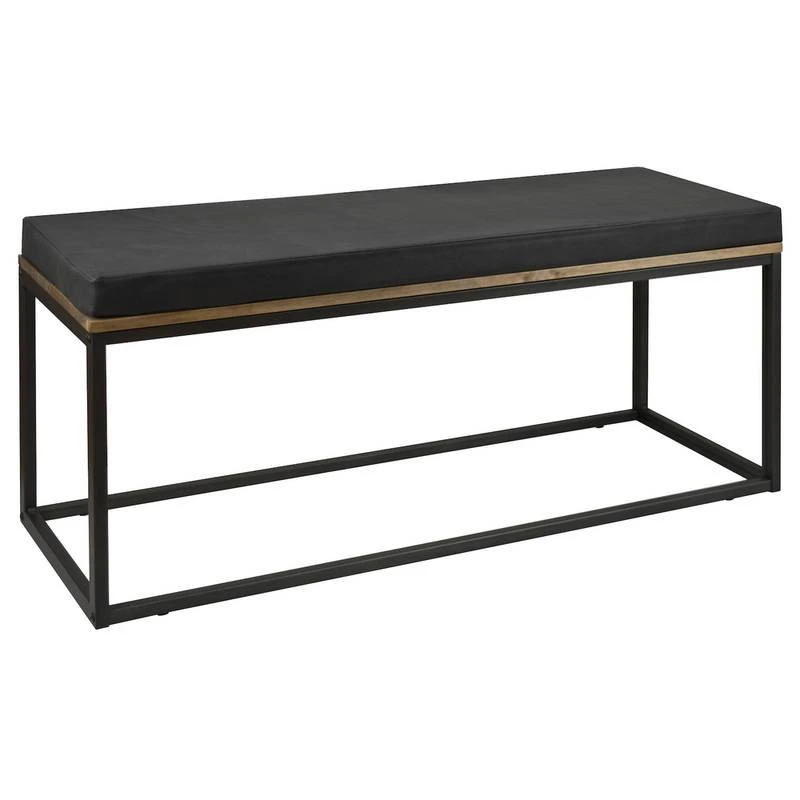 Banquette Icub 40x120x51h Cm Noir/Gris 1 Banquette Icub 40x120x51h Cm Noir/Gris