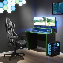 Bureau Ordinateur Kron 100cm Noir/vert 8 Bureau Ordinateur Kron 100cm Noir/vert -Wenko Soldes Boutique 9f5afab7cfd14f689ae67c2e7bdc30d8